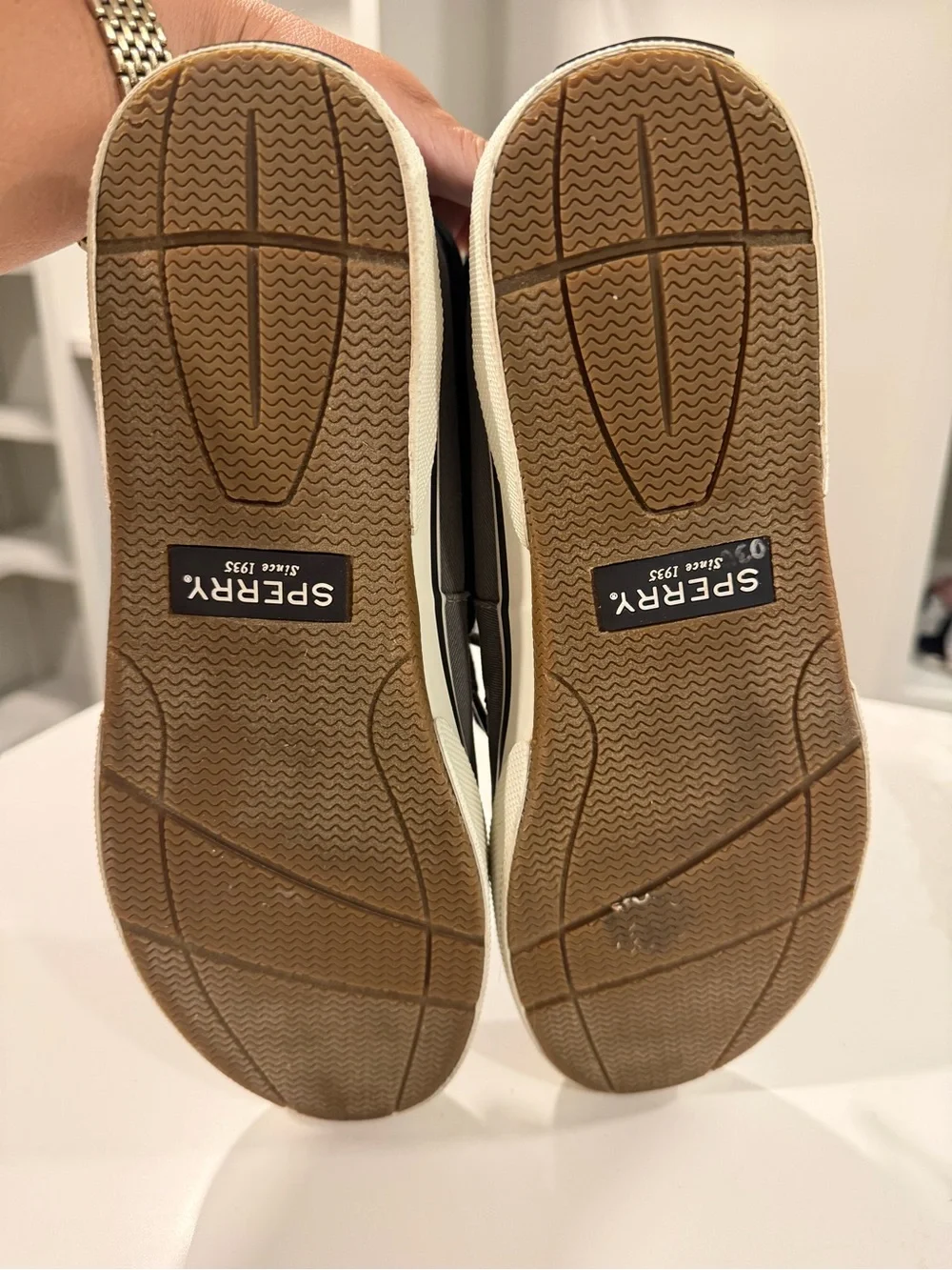 Sperry Men’s Gray and Black Canvas Boat Shoes